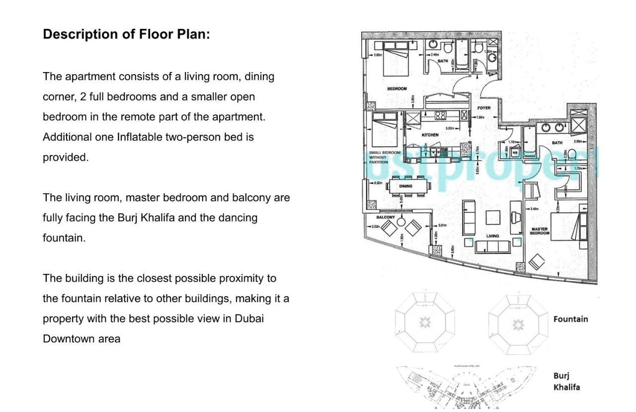 Elite Royal Apartment - Full Burj Khalifa & Fountain View - Brilliant - 2 Bedrooms & 1 Open Bedroom Without Partition Dubái Exterior foto